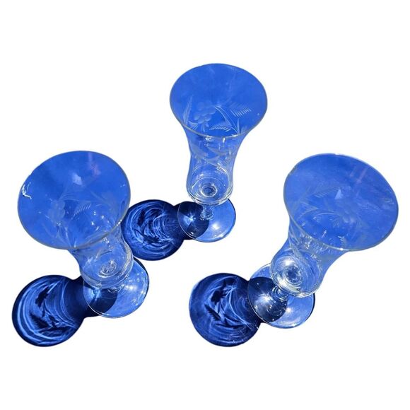 VTG Set of 3 Parfait Glasses by Rossini - Picture 3 of 8